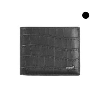 【Crocodile】經典鱷魚壓紋短夾0103-4007(義大利真皮皮革)
