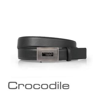 【Crocodile】Crocodile 寬版紳士自動穿扣皮帶 0101-25007-01(義大利進口牛皮)