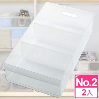 【愛收納】積木式 Fine02隔板整理盒二入組(附輪)