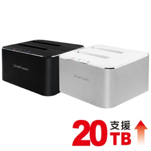 【伽利略】USB3.0 2.5/3.5 雙SATA 鋁合金硬碟座-黑(RHU08MA)