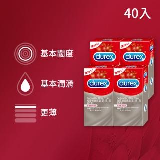 【Durex杜蕾斯】超薄裝更薄型保險套(10入x4盒)