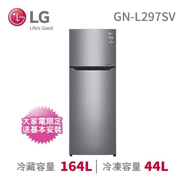 【LG 樂金】208公升◆直驅變頻上下門冰箱◆精緻銀(GN-L297SV)