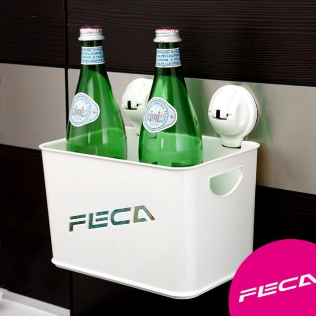 【FECA 非卡】無痕強力吸盤 黛安娜置物盒(白)