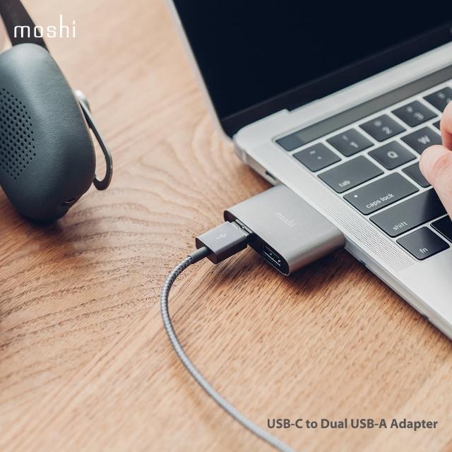 【moshi】USB-C to USB-A 雙端口轉接器