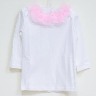 【美國 Chic Baby Rose】手工雪紡純棉上衣_脖子圈圈款(長袖 / 淡粉)