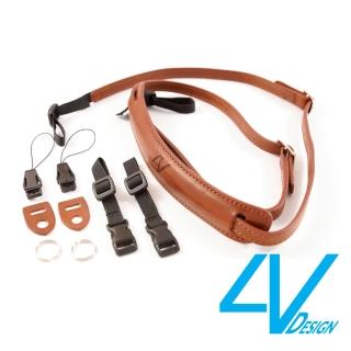 【4V Design】LUSSO-SLIM系列相機背帶SP01B-VV2323-棕/棕色(S)