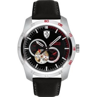 【Ferrari 法拉利】PRIMATO 鏤空機械錶-黑/44mm(0830442)