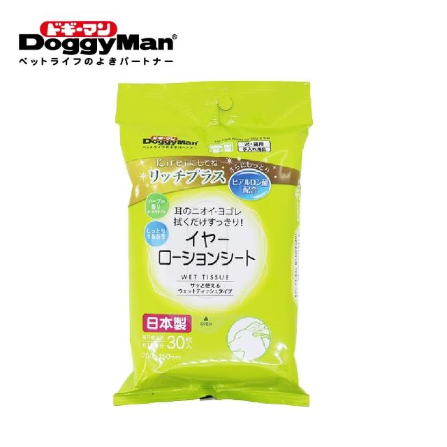 【Doggy Man】犬貓用簡約生活濕紙巾30枚-耳周清潔(寵物用品)