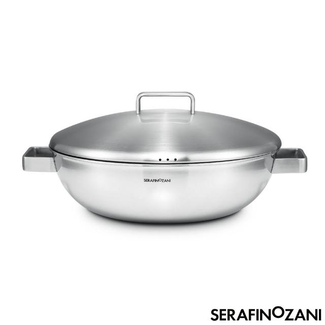 【SERAFINO ZANI 尚尼】MILAN系列雙耳不鏽鋼炒鍋36cm 【SERAFINO ZANI 尚尼】MILAN系列雙耳不鏽鋼炒鍋36cm