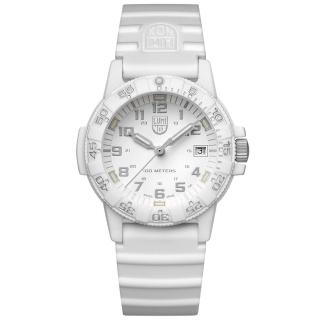 【LUMINOX 雷明時】SEA TURTLE 0300海龜系列腕錶-白x灰時標(39mm)