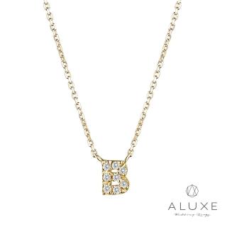 【A-LUXE 亞立詩】Alphabet系列 10K鑽石項鍊-B(網路限定商品)
