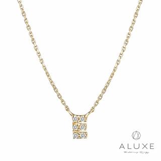 【A-LUXE 亞立詩】Alphabet系列 10K鑽石項鍊-E(網路限定商品)