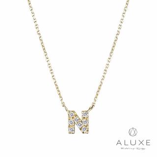 【A-LUXE 亞立詩】Alphabet系列 10K鑽石項鍊-N(網路限定商品)