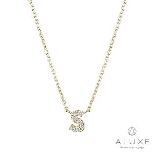 【A-LUXE 亞立詩】Alphabet系列 10K鑽石項鍊-S(網路限定商品)
