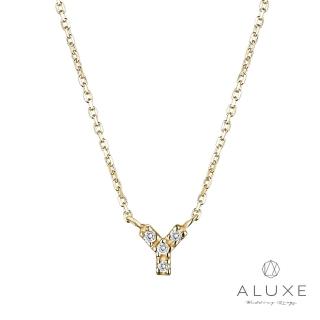 【A-LUXE 亞立詩】Alphabet系列 10K鑽石項鍊-Y(網路限定商品)