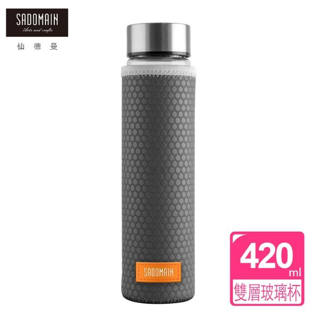 【SADOMAIN 仙德曼】雙層護套玻璃壺-420ML