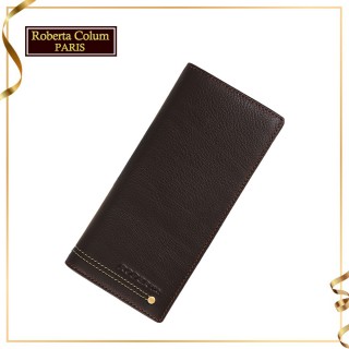 【Roberta Colum】諾貝達 男用專櫃皮夾 12卡片長夾(23158-2咖啡)