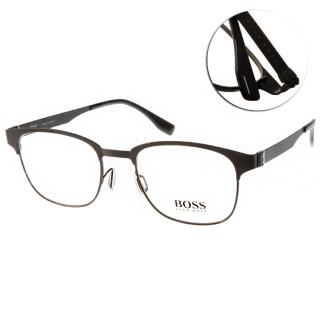 【BOSS】簡約時尚休閒眉框眼鏡(深棕#HB0695JS G4J99)
