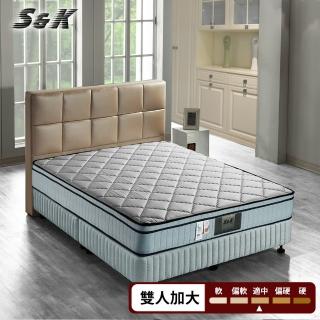 【S&K】3M防潑水+記憶膠 獨立筒床墊-雙人加大6尺