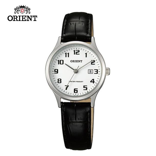【ORIENT 東方錶】TRADITIONAL STYLE系列 復古阿拉伯數字石英錶 皮帶款 白色 FSZ3N005W - 28mm(FSZ3N005W)