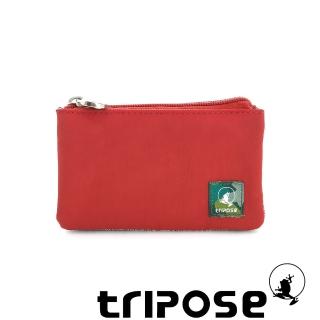 【tripose】漫遊系列岩紋簡約微旅萬用零錢包(番茄紅)