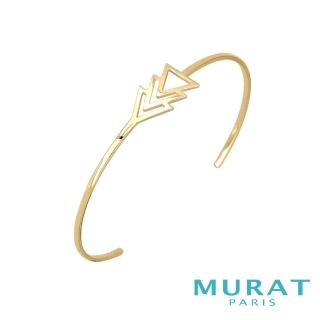 【MURAT Paris 米哈巴黎】法國輕珠寶 多層次幾何手環 金色款(103921)