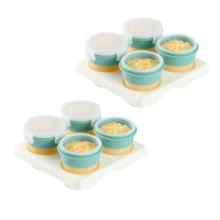 【2angels】矽膠副食品儲存杯120ml 2件組(冰塊磚盒 分裝零食盒 烘培模具)
