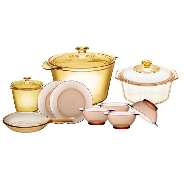 美國康寧太空科技耐高溫晶彩透明鍋