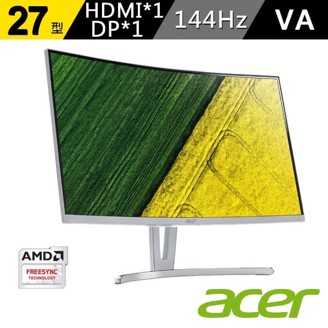 【acer 宏碁】ED273 A 27型 VA 144hz曲面無邊框電競螢幕