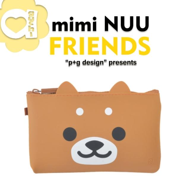 【p+g design】mimi NUU FRIENDS  繽紛馬戲團系列 動物矽膠拉鍊零錢包/收納包(柴犬)