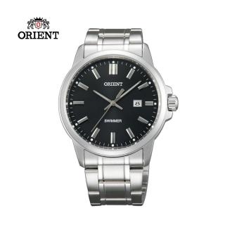 【ORIENT 東方錶】ORIENT 東方錶 OLD SCHOOL系列 復古風石英錶 鋼帶款 黑色-41.0 mm(SUNE5003B)
