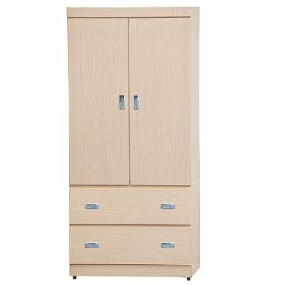 【AS】亞爾曼3尺洗白色衣櫃-81.8x58x180cm