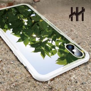 【HH】鋼化玻璃手機殼系列 Apple iPhone X -5.8吋- 防摔全包覆式-透明紅邊(HPC-GPAPIPX-TR)