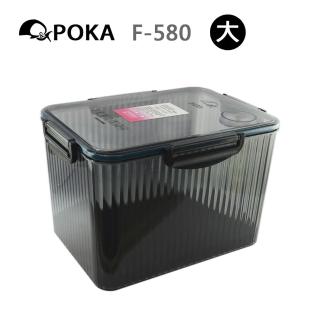 【POKA】F-580 防潮箱 灰色(內建濕度計)