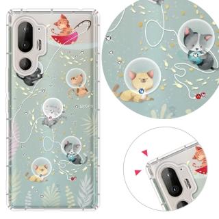【YOURS】HTC、SHARP系列 彩鑽防摔手機殼-喵星人(S3/U12life/D12+/U11eyes/U11+/U19e/D19+)