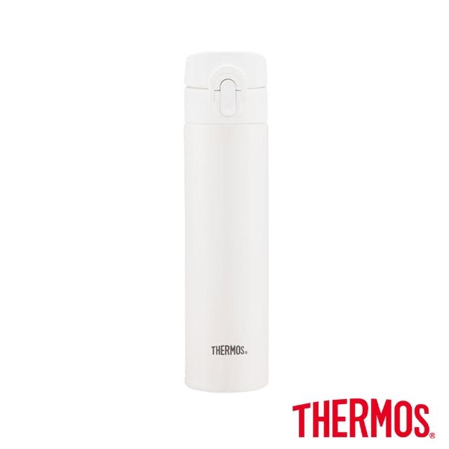 【THERMOS 膳魔師】不鏽鋼超輕量彈蓋真空保溫瓶400ml(JNI-401)