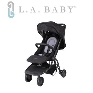【L.A BABY 美國加州貝比】旅行摺疊嬰兒手推車(黑色.牛仔色.紅色.黃色)
