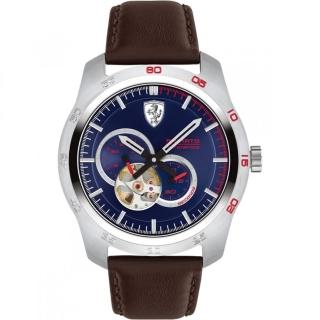【Ferrari 法拉利】法拉利競速快感鏤空機械錶-黑/44mm(0830443)