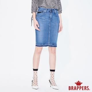 【BRAPPERS】女款 Boy friend 系列-彈性及膝窄裙(藍)