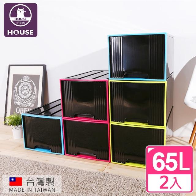 【HOUSE】經典65L置物箱-2入(三色可選)