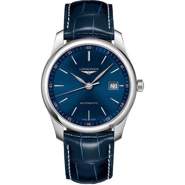 【LONGINES 浪琴】Master 巨擘機械錶-藍/39mm(L27934920)