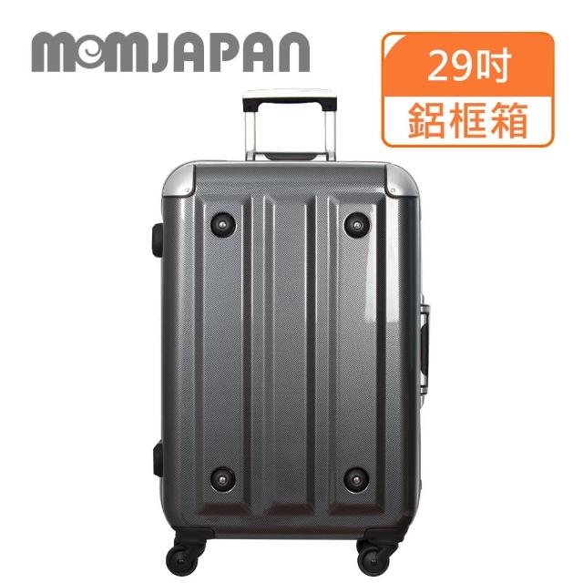 【MOM JAPAN】29吋 日系時尚亮面PC鋁框行李箱 鏡面黑3008A