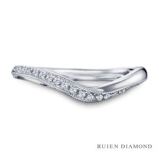 【RUIEN DIAMOND 瑞恩鑽石】鑽石 結婚對戒 戒圈(女款 18K白金)