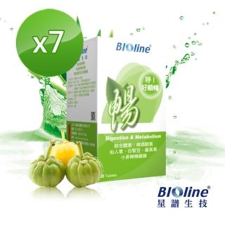 【BIOline星譜生技】暢！雙效順暢錠7入組(30錠/盒x7)