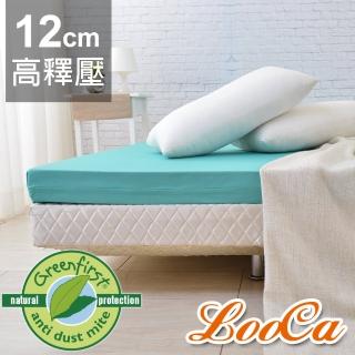 【送防蹣枕套】頂級12cm防蚊+防蹣+超透氣記憶床墊-LooCa(加大6尺-Greenfirst系列)