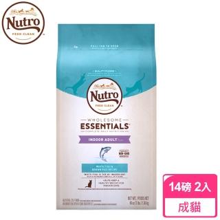 【Nutro 美士】全護營養室內成貓化毛配方-14磅*2入(特級白身魚+糙米)