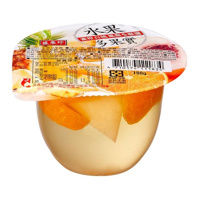 【盛香珍】多果實果凍180gX6杯入(綜合水果/葡萄/蜜柑/白桃-口味任選)中元普渡/拜拜/澎派