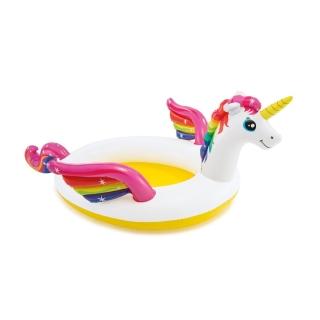 【INTEX】獨角獸噴水戲水游泳池272*193*104cm_151L 適用2歲+(57441)