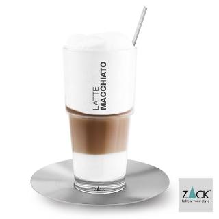 【德國 ZACK】時尚精品  拿鐵摩卡咖啡杯盤組+湯匙《歐型精品館》(316不鏽鋼18/10)