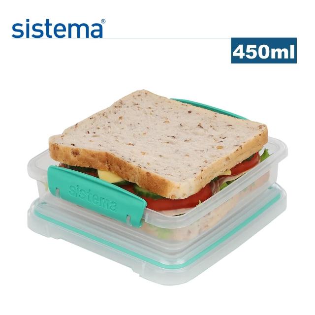 【SISTEMA】紐西蘭進口攜便式吐司保鮮盒450ml（顏色隨機）